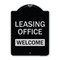 Signmission Designer Series-Leasing Office Welcome Black & Silver Heavy-Gauge Aluminum, 24" x 18", BS-1824-9834 A-DES-BS-1824-9834 - alternate 1